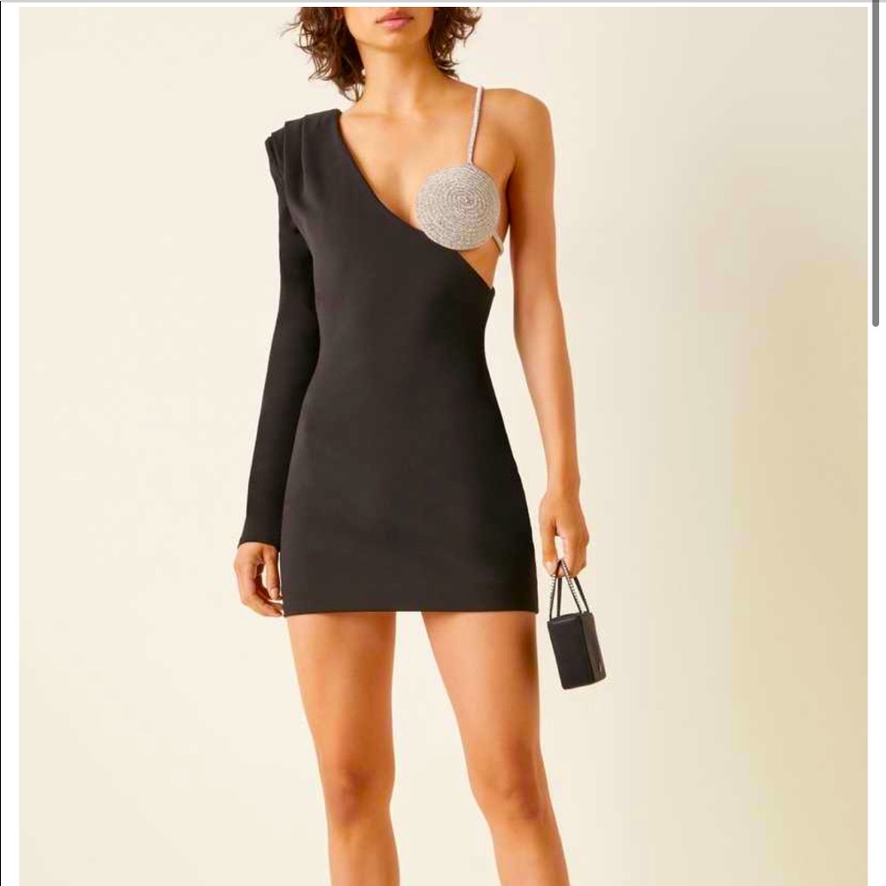 NUÉ
Spiral Asymmetric Jersey Mini Dress